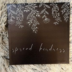 New 8 1/2 x 8 1/2 Kindness Wall Canvas with a hook on the back for hanging
